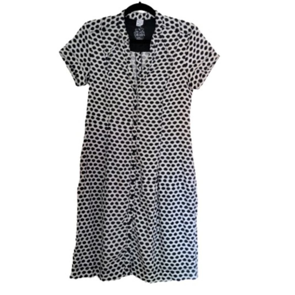2/$40 OLSEN polka dot shirt button down dress